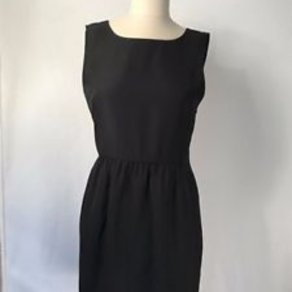 J. Crew Black Ruched Dress, Pockets (10)